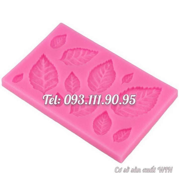 Khuôn silicon làm rau câu 12 lá hoa hồng lớn, nhỏ - Mã số 1089