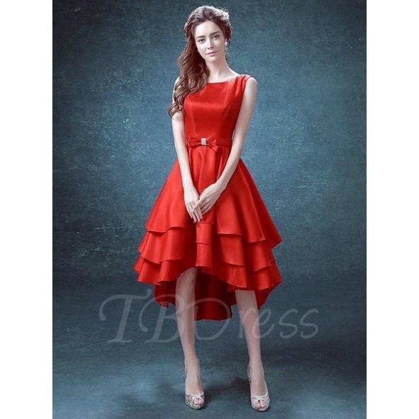 Đầm mặc cưới xếp tầng nơ eo nhẹ nhàng sang trọng ivy fashion - size M/L - MS185Y đi biển dự tiệc dạo phố bigsize gợi cảm