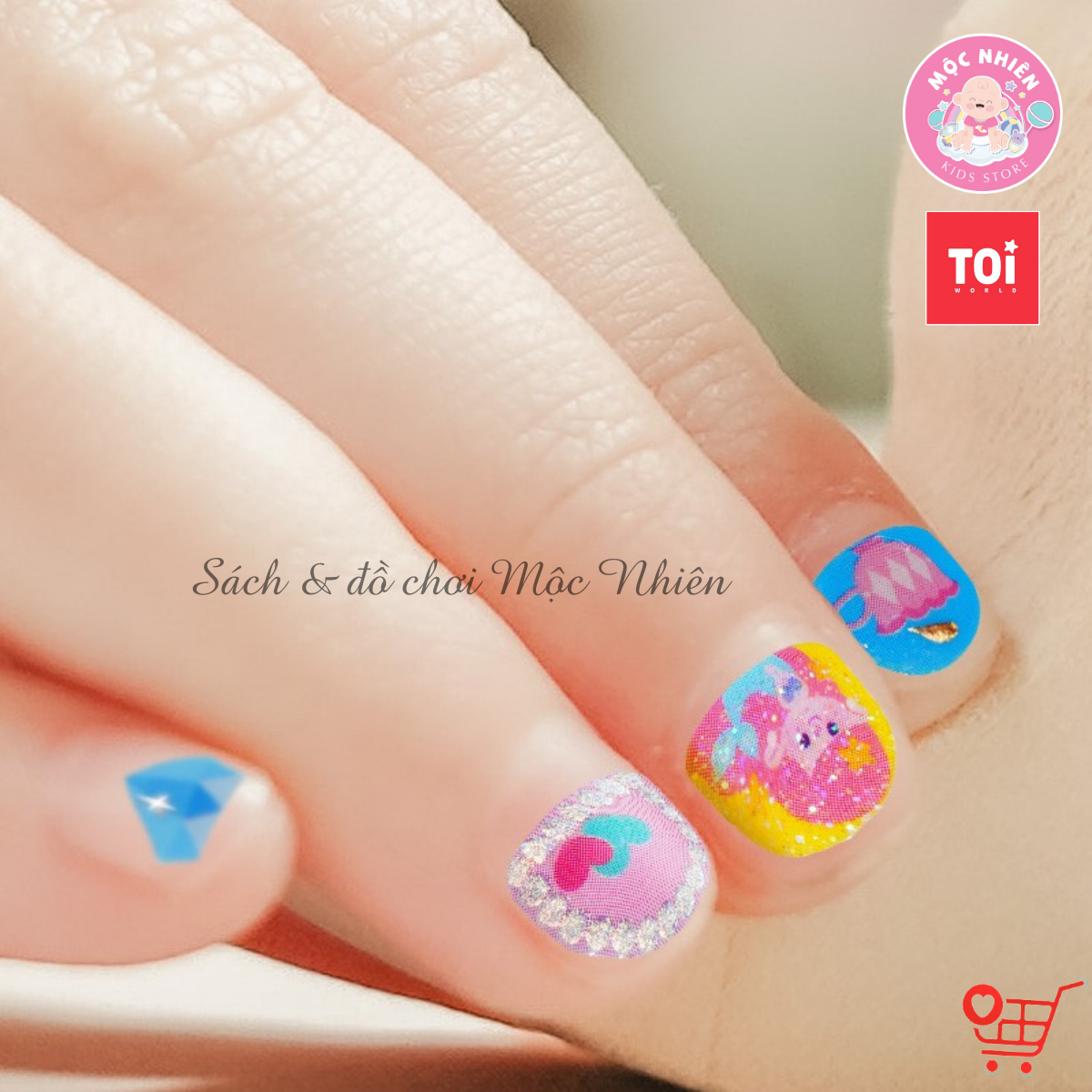 Đồ Chơi Dán Móng Tay 150 chi tiết - TOI Nail Stickers