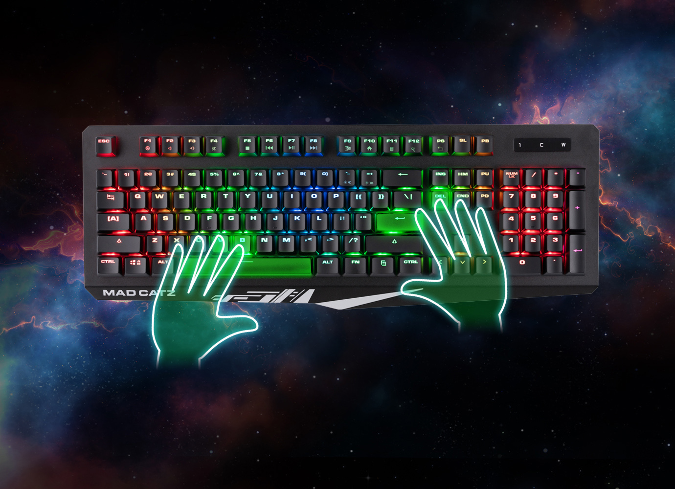 Bàn phím chơi game cơ học Mad catz  S.T.R.I.K.E. 4 ( Mad Catz The Authentic S.T.R.I.K.E. 4 Mechanical Gaming Keyboard) _hàng chính hãng