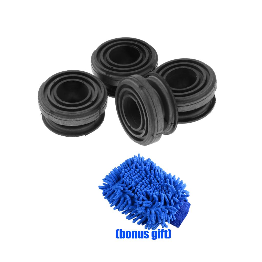 4Pcs Motorcycle Lower Round Rubber Feet Pads fits Honda 68325-Z07-003 Black