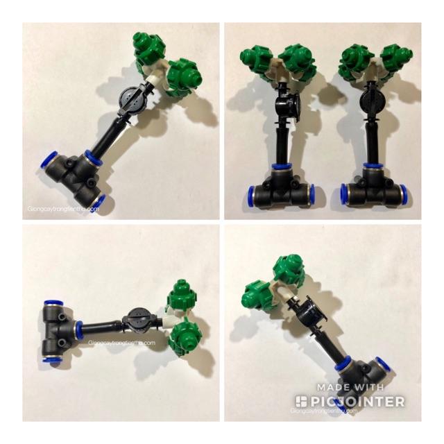 COMBO-10 BỘ BÉC PHU SƯƠNG 4 CỬA +NỐI NHANH T8mm+CÓ VAN ÁP CHỐNG RỈ NƯỚC