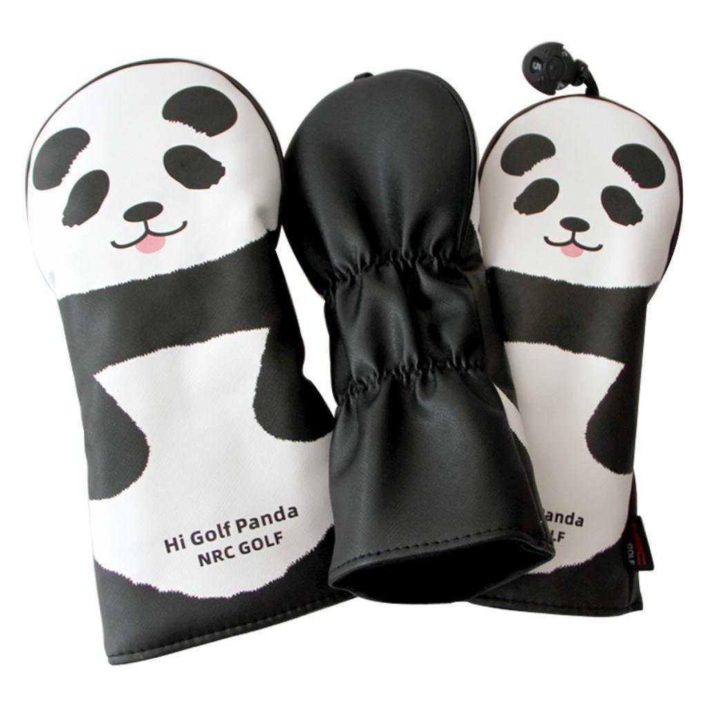 3pcs Golf Club Head Cover Golf Wood Driver Headcover Protector w/ Number Tag