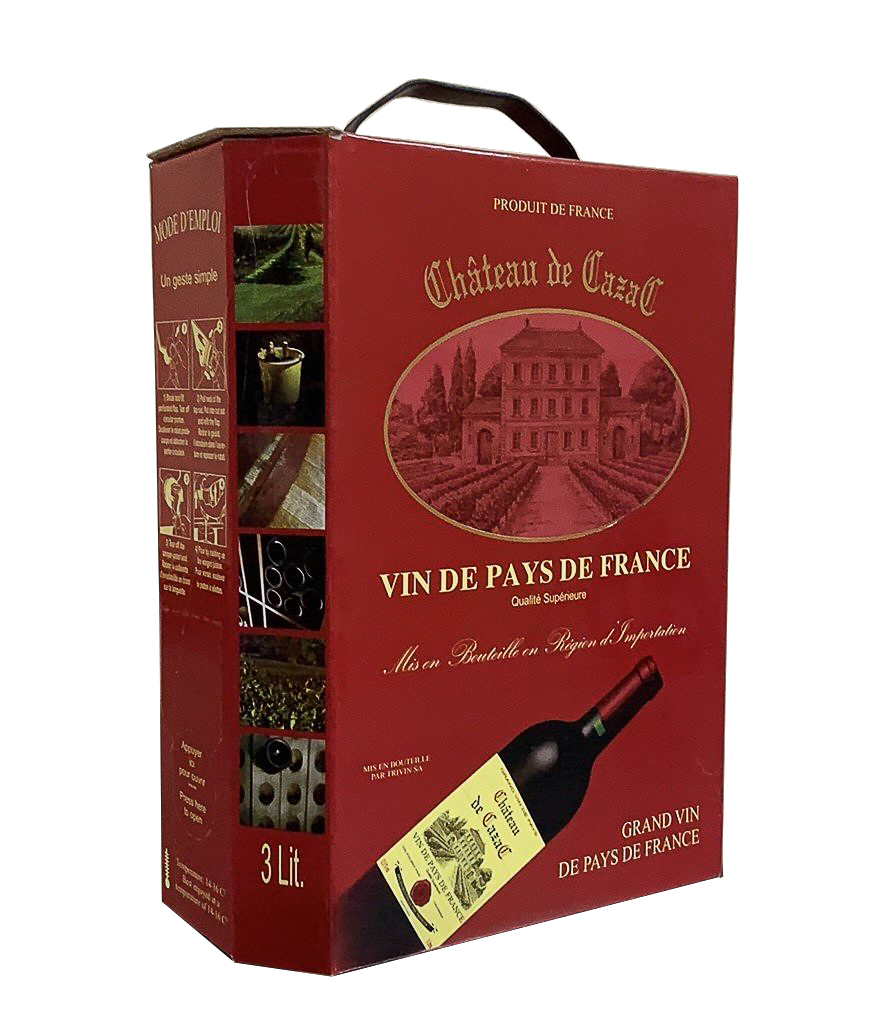 VANG BỊCH CHÂTEAU DE CAZAC 3L, 5L