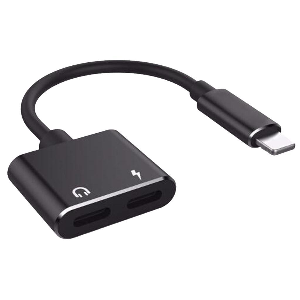 Splitter Adapter Dual Audio and Charge Cable for iPhone 7 8