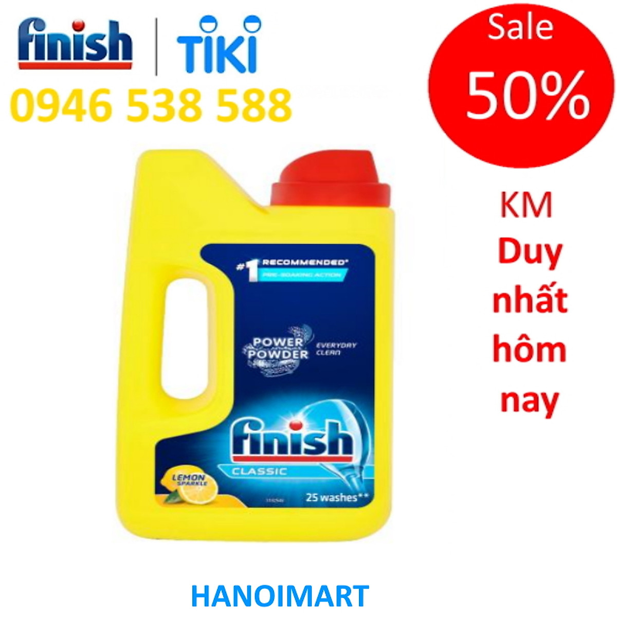 Bột rửa bát Finish hương chanh 2.5kg 