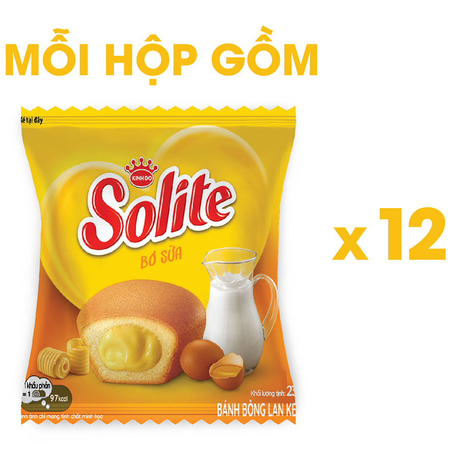Combo 2 Hộp Bánh Cupcake SOLITE Vị Bơ Sữa 2x276g