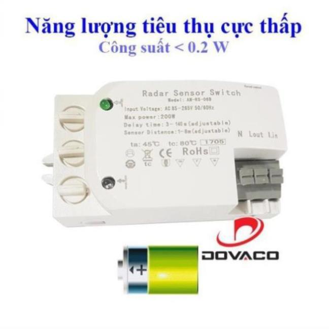 Công tắc cảm biến radar vi sóng + ánh sáng có điều chỉnh Allmay AM-RS-06