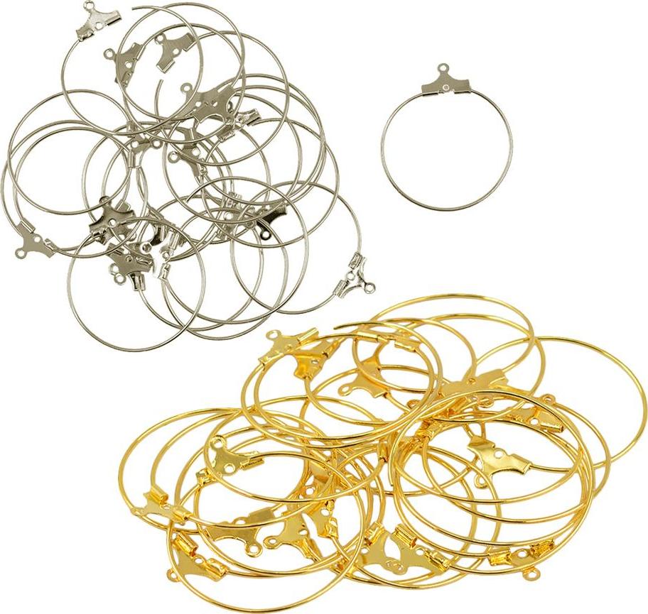 40 chiếc Chiếu Trúc Hạt Vòng Vòng Bông Tai Tai Dây Trang Sức Làm Cho Những Phát Hiện TỰ LÀM Bằng Đồng