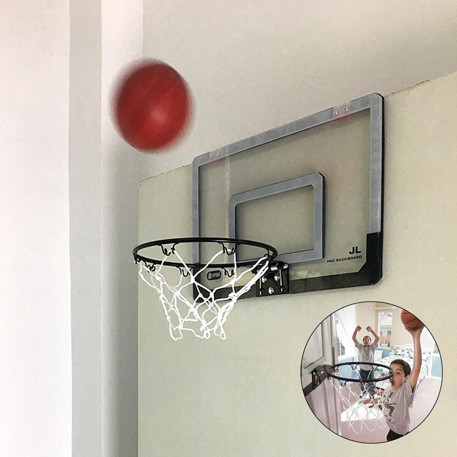 Mini Basketball Hoop Pre-Assembled Portable Over The Door with Flexed Rim Includes Mini Basketball with Pump for Indoor and Wall Indoor Sports Game