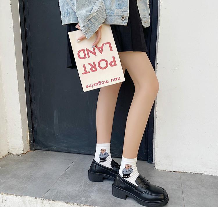Giày Đế Dày Phong Cách Anh Quốc Đáng Yêu Dễ Thương Cho Nữ