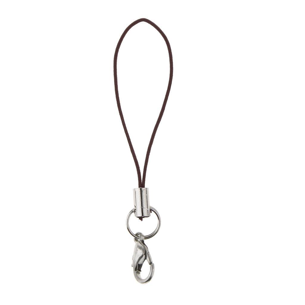 2X 20pcs DIY Mobile Cellphone Keychain Lanyard Charms DIY Rope Coffee