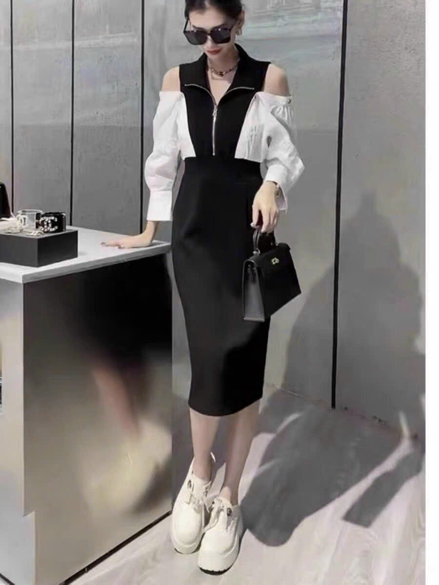 ĐẦM THUN CÁCH ĐIỆU MẶC ĐƯỢC HAI KIỂU