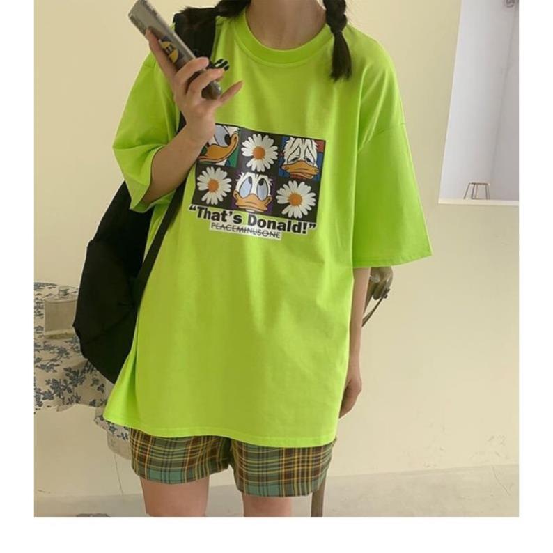Áo thun nữ form rộng tay lỡ ,phông dáng rộng unisex, ulzzang chất cotton 2 chiều