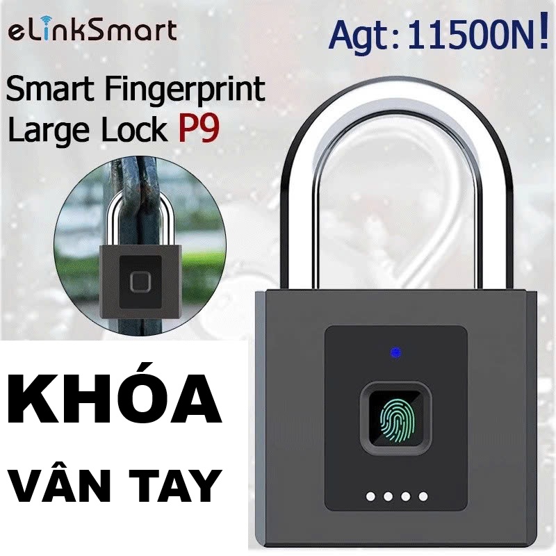 Ổ KhóJa Vân Tay Sai Đại Chống Trộm – Dùng Cho Cổng Cửa Nhà, Bền Bỉ Ngoài Trời, ĐÈN TRANG TRÍ