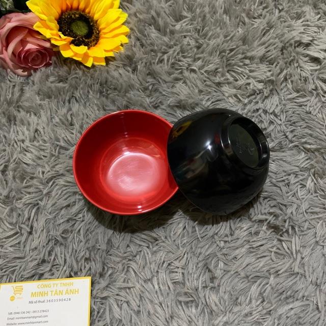 Chén nhựa fataco chén cơm đỏ đen CO 02 10c