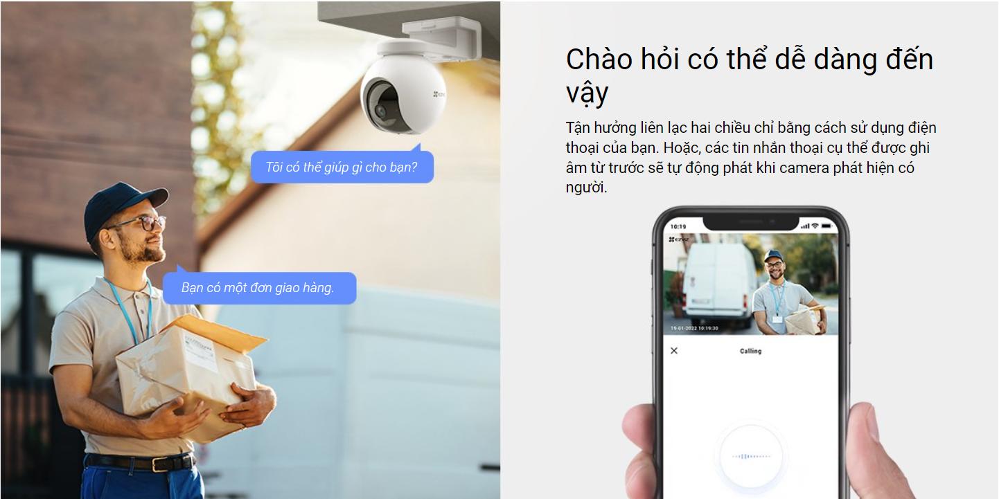 Camera WIFI Ngoài Trời EZVIZ CB8 3MP-2K Pin Sạc Kèm Tấm Pin NLMT - Hàng chính hãng