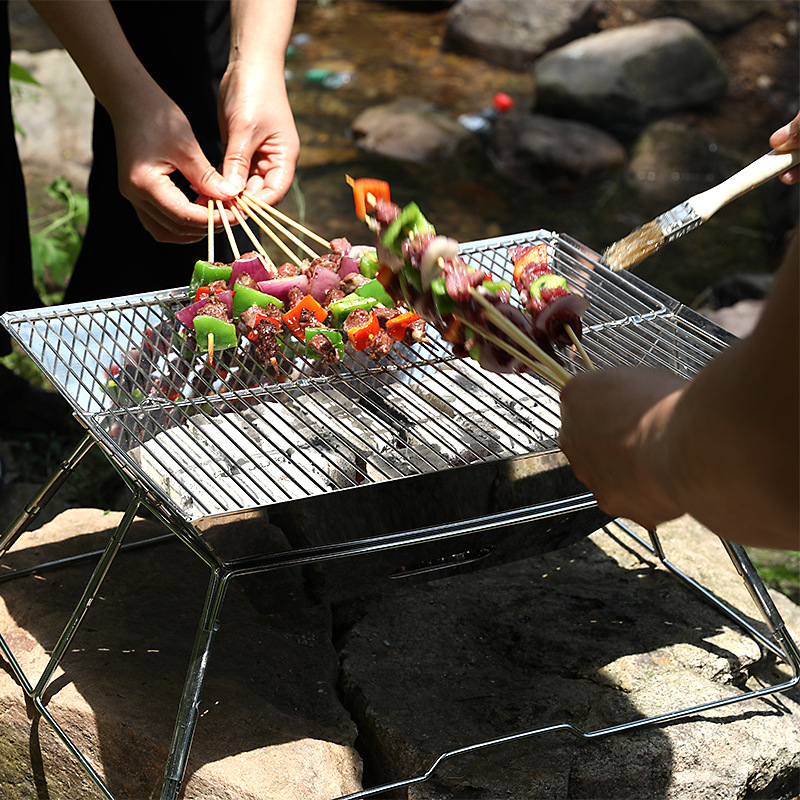 Bếp nướng than hoa gập gọn tiện lợi Bếp nướng BBQ cắm trại camping