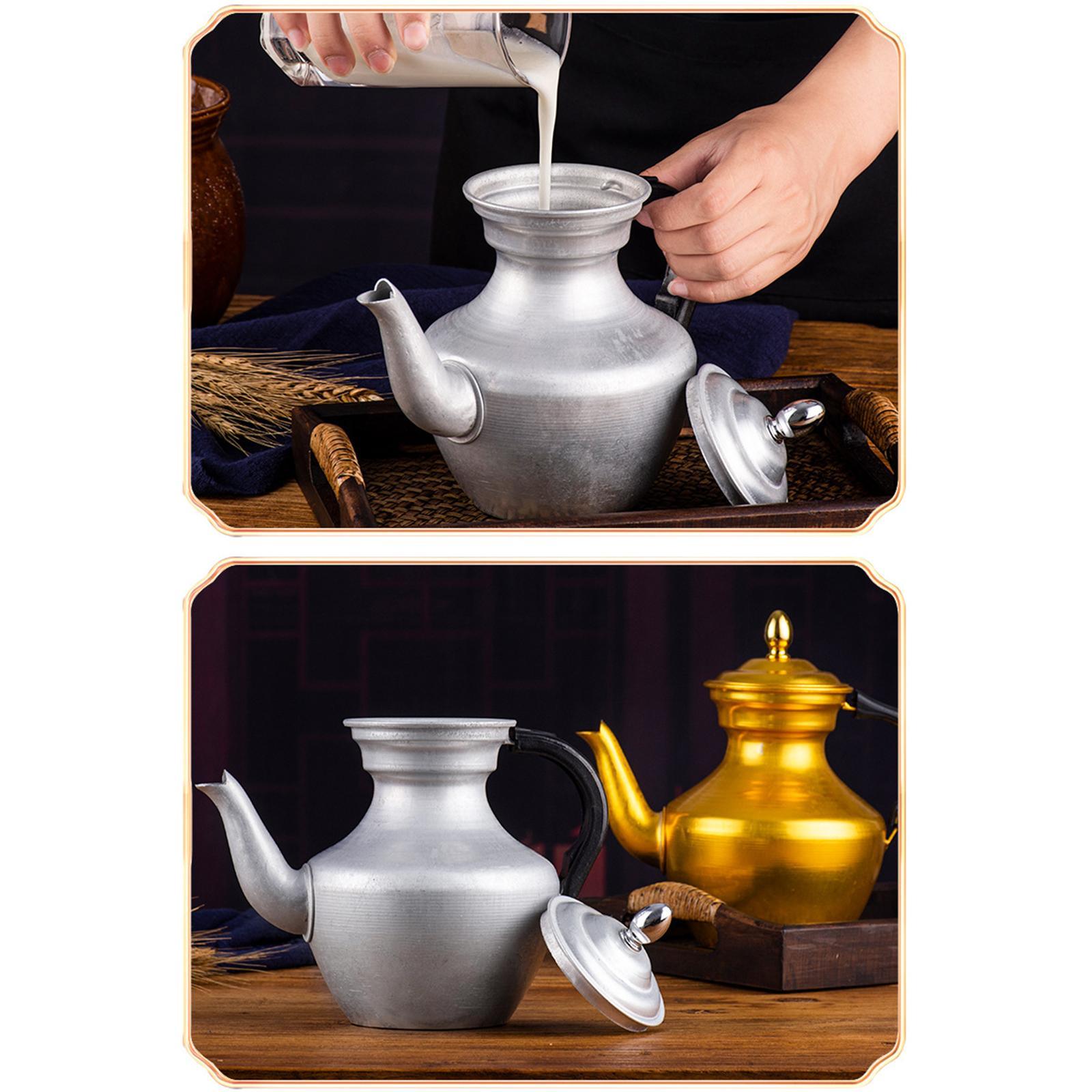 Retro Gooseneck Teapot Tibetan Style Milk Tea Pot Tea Kettle for Restaurant S