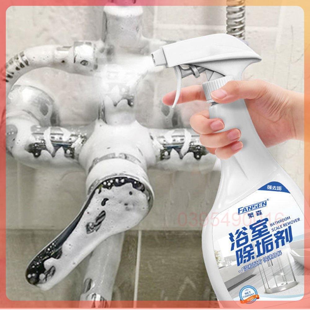 Chai xịt đa năng Fansen 500ml tẩy canxi vôi rửa vết ố vòi sen, nhà bếp nhà tắm, tẩy vết ố màu trên gạch hoa