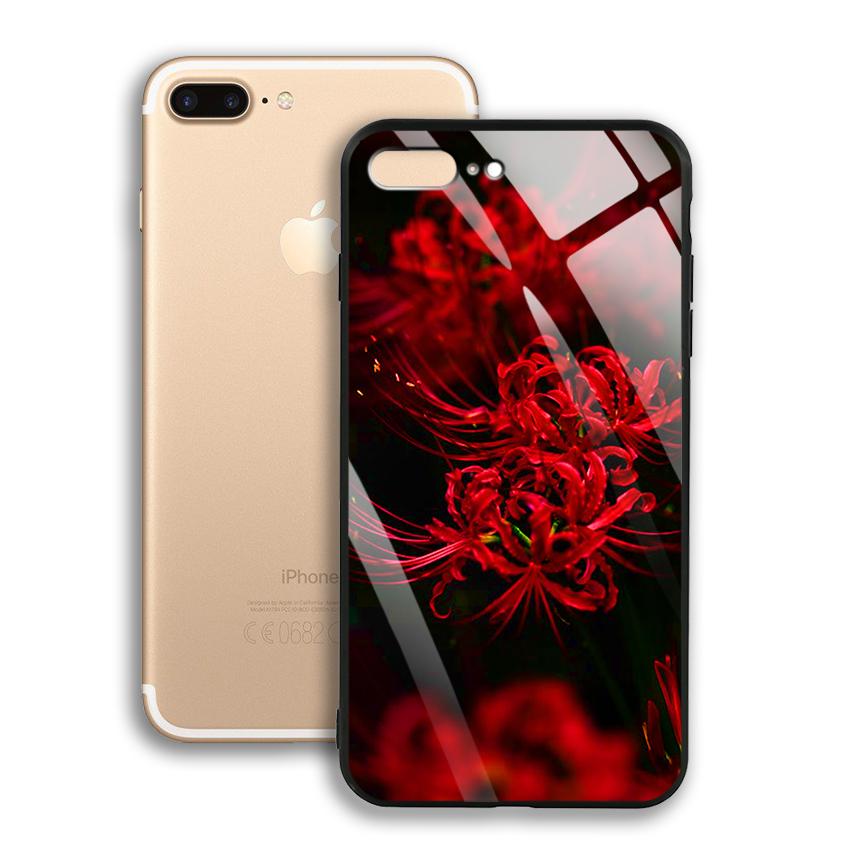 Ốp Lưng Kính Cường Lực Iphone 7 Plus / 8 Plus - 03004 0599 HOABINGAN10 - In hình Hoa Bỉ Ngạn - Hàng Chính Hãng