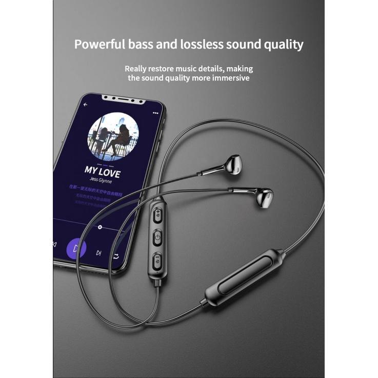 9D Stereo Không Dây Bluetooth 5.1 Treo Cổ Gắn Tai Nghe-Tai Xe Di Động Tai Nghe Nhét Tai Có Bass mic Tai Nghe
