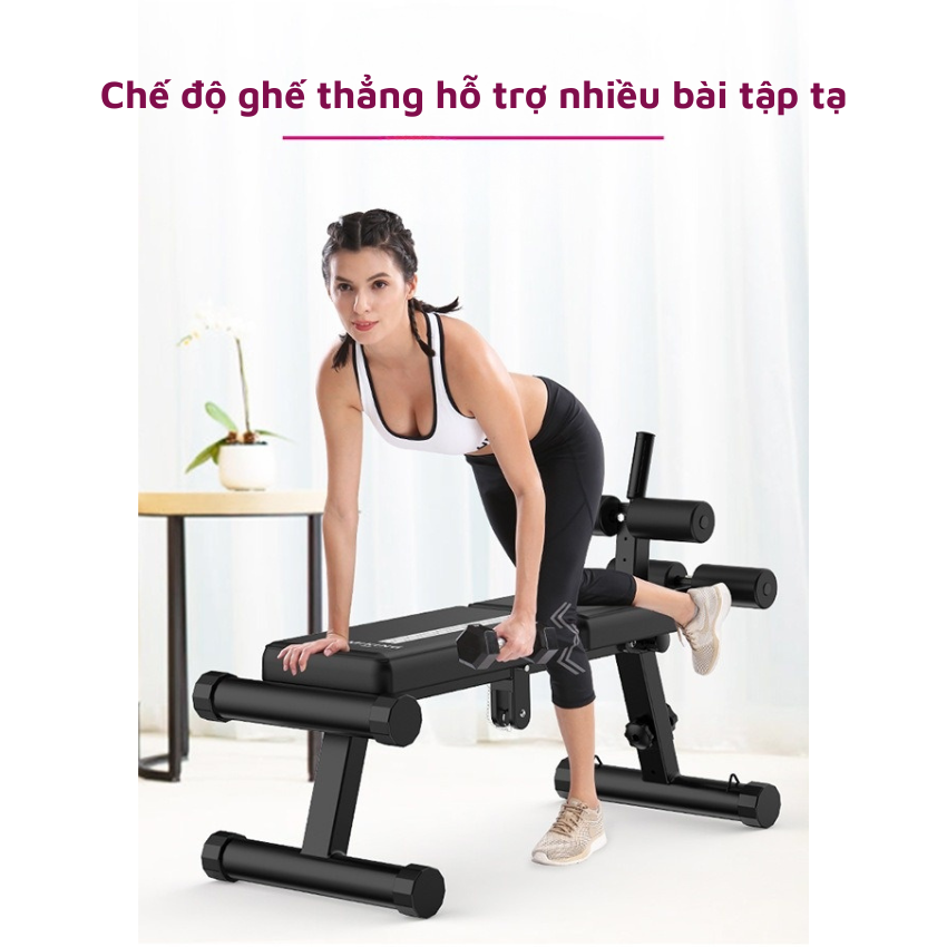 Ghế Tập Cơ Bụng Gấp Gọn, Ghế Tập Gym Đa Năng, Tập Bụng, Eo, Bắp Tay