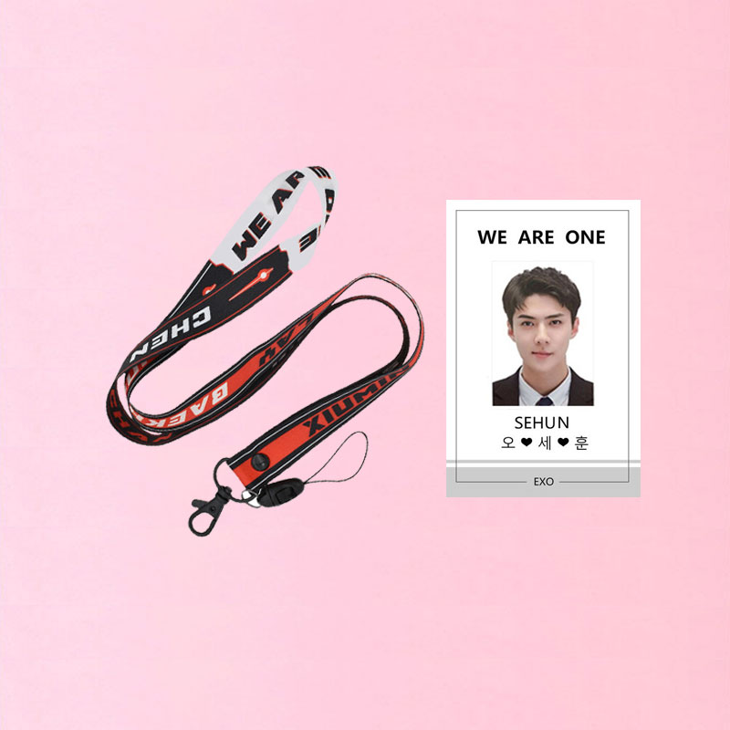 Combo card cứng SEHUN EXO kèm dây đeo thẻ EXO