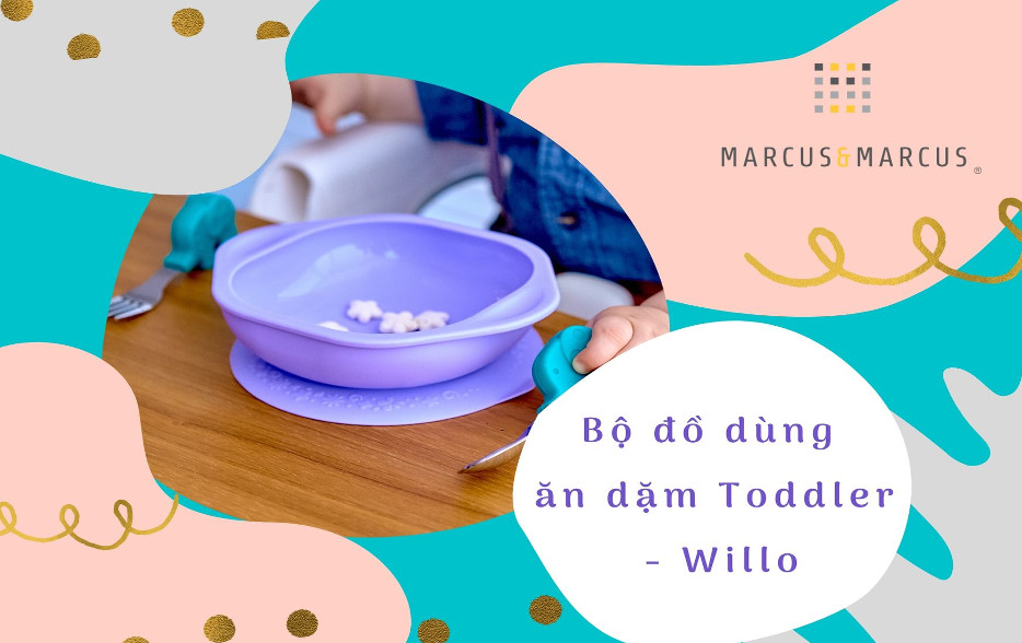 Bộ đồ dùng ăn dặm Toddler Marcus &amp; Marcus, cho bé từ 18 tháng