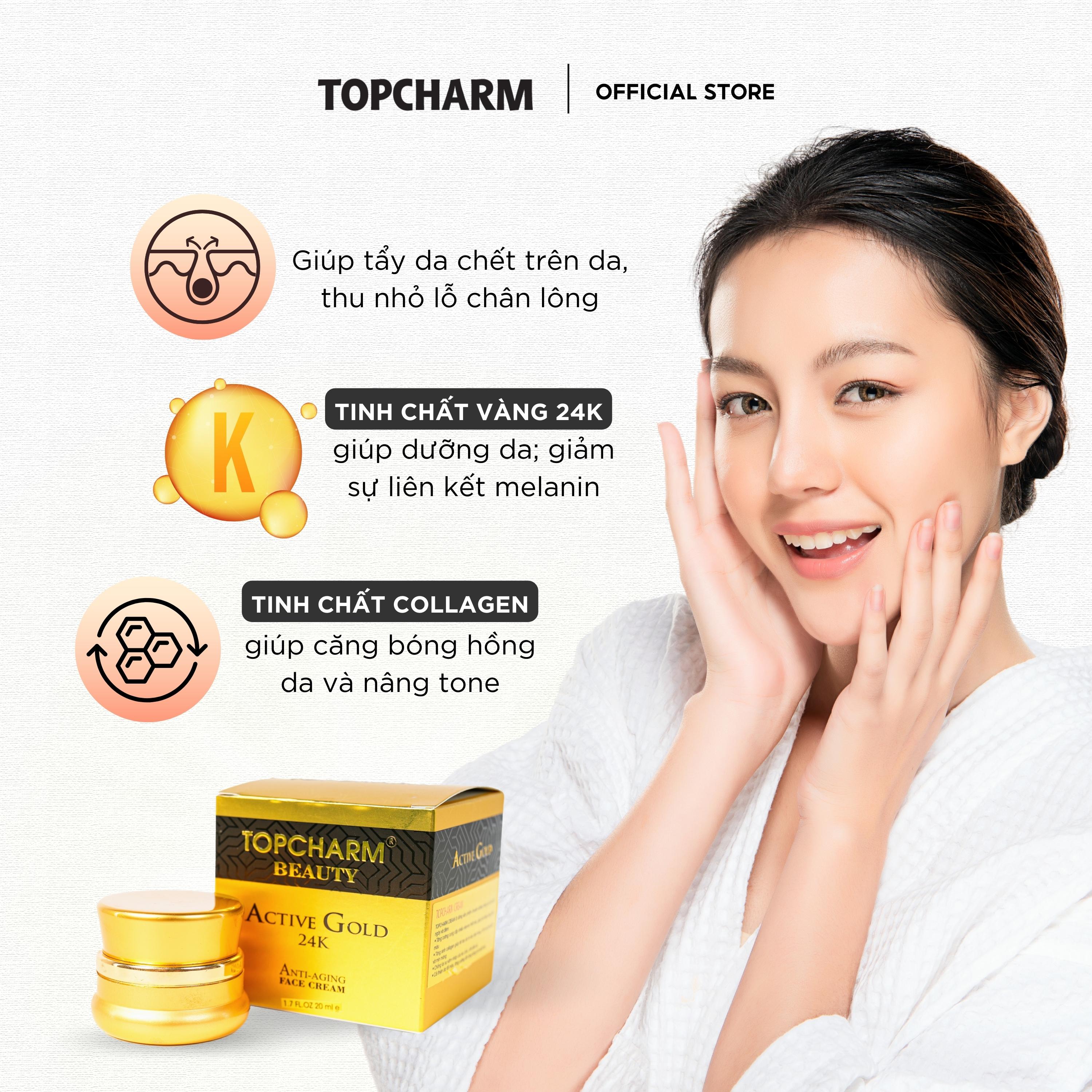 Kem cao cấp chuyên tái tạo trẻ hóa nâng tông da trắng mịn TOPCHARM 20g