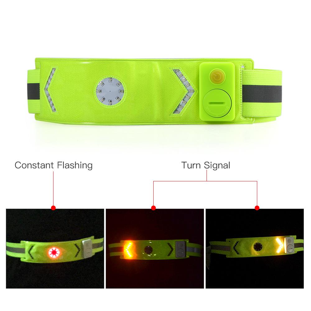 Đai phản quang LED điều khiển từ xa không dây, đảm bảo an toàn khi chạy bộ hoặc đạp xe ban đêm