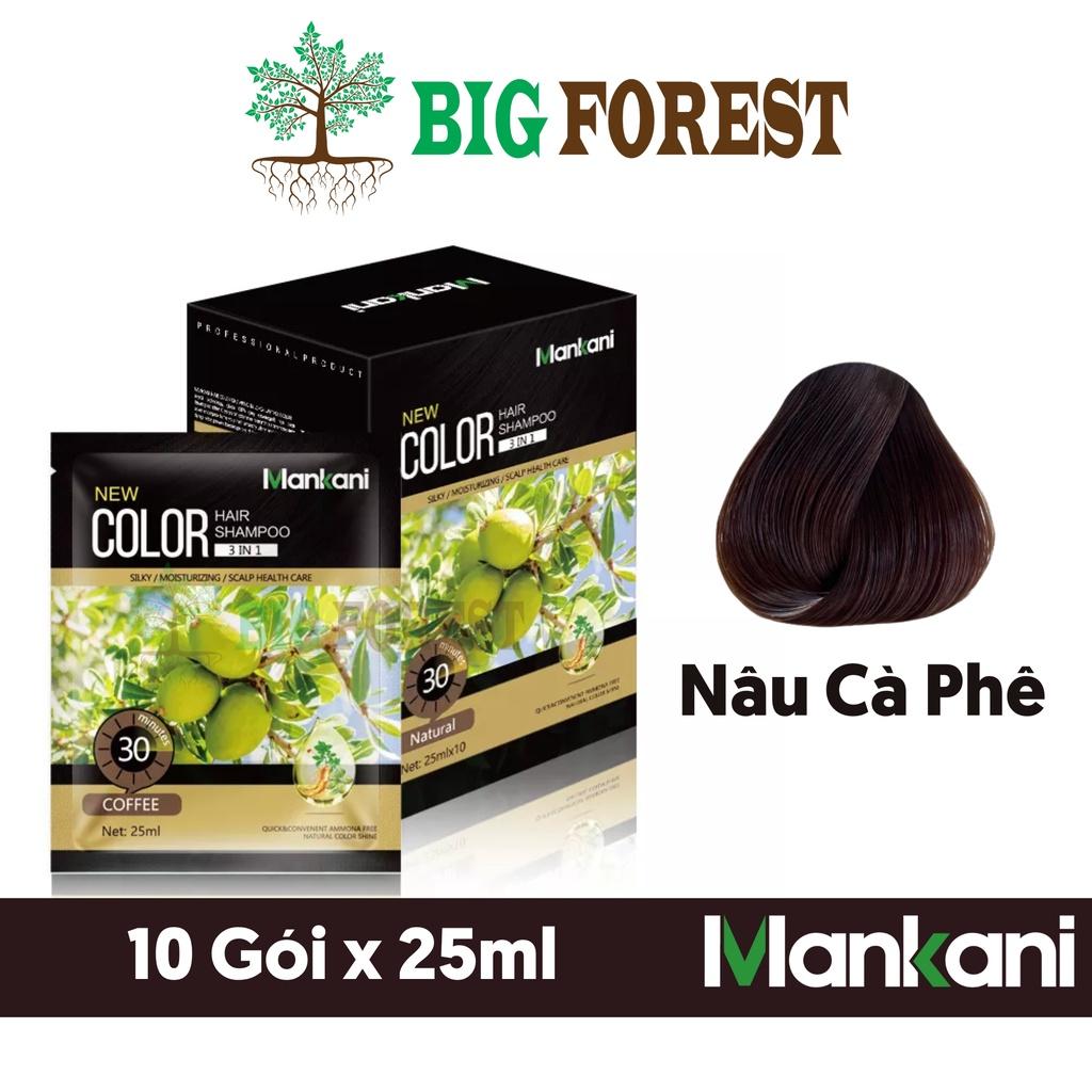 Hộp Dầu Gội Nhuộm Tóc, Thảo Dược Màu Nâu Cà Phê, Mankani