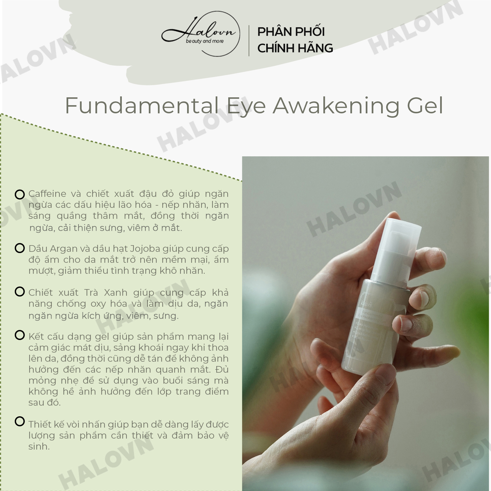 Kem Dưỡng Mắt Dạng Gel Klairs Fundamental Eye Awakening Gel 35ml