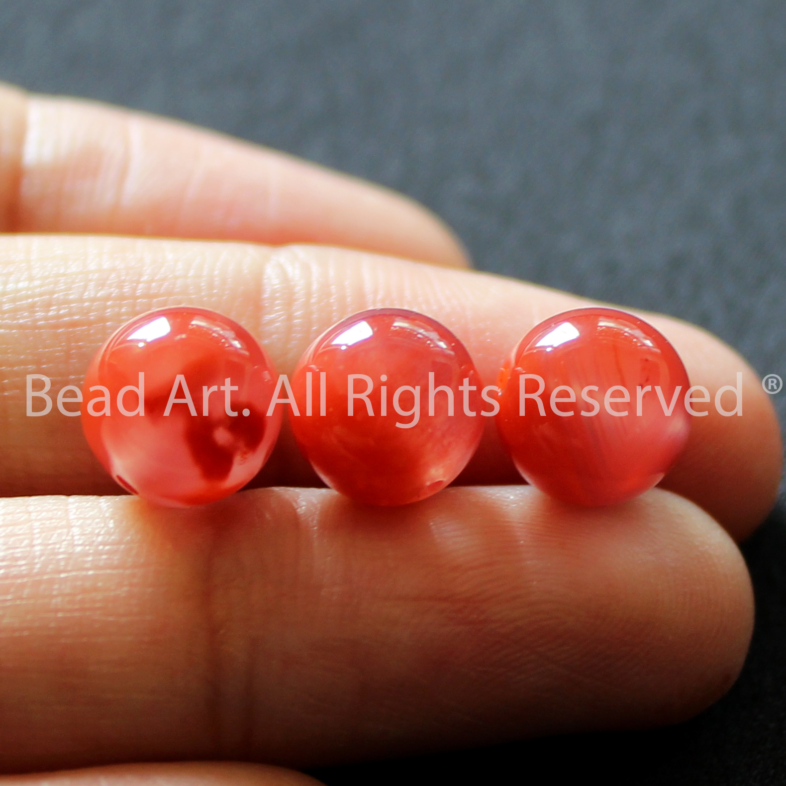8MM Đá Mã Não Đỏ Cam Tự Nhiên, Carnelian, Đá Phối Vòng Tay Phong Thuỷ, Chuỗi Hạt, Trang Sức, Mệnh Hoả, Thổ - Bead Art