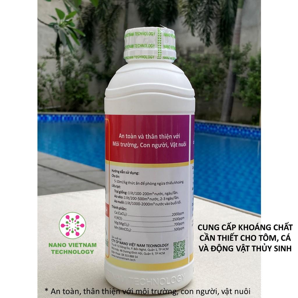 Nano khoáng 100% nguyên chất Nano Vietnam Tech cho tôm, cá và động vật thủy sinh 1100ML