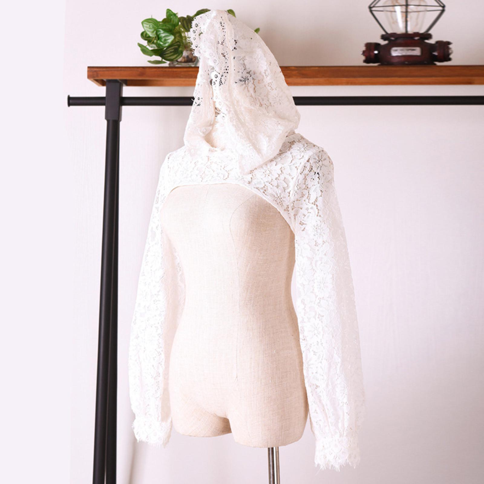Womens Pullover Crop Top Hoodie Loose Solid Color Sweatshirt Size White