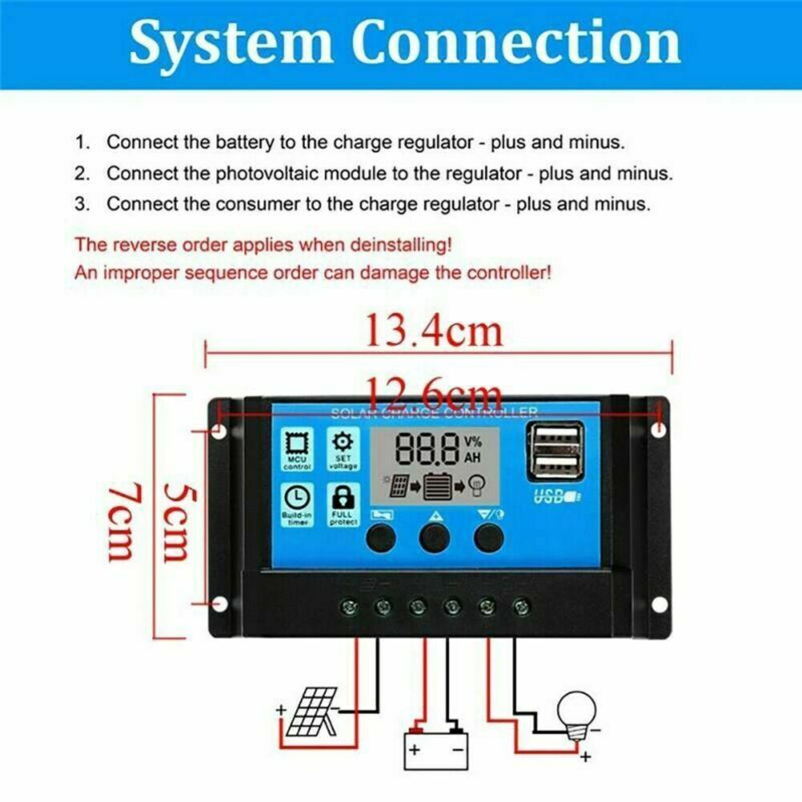 20W  12V Battery Charger Controller for Mobile Phone Ship