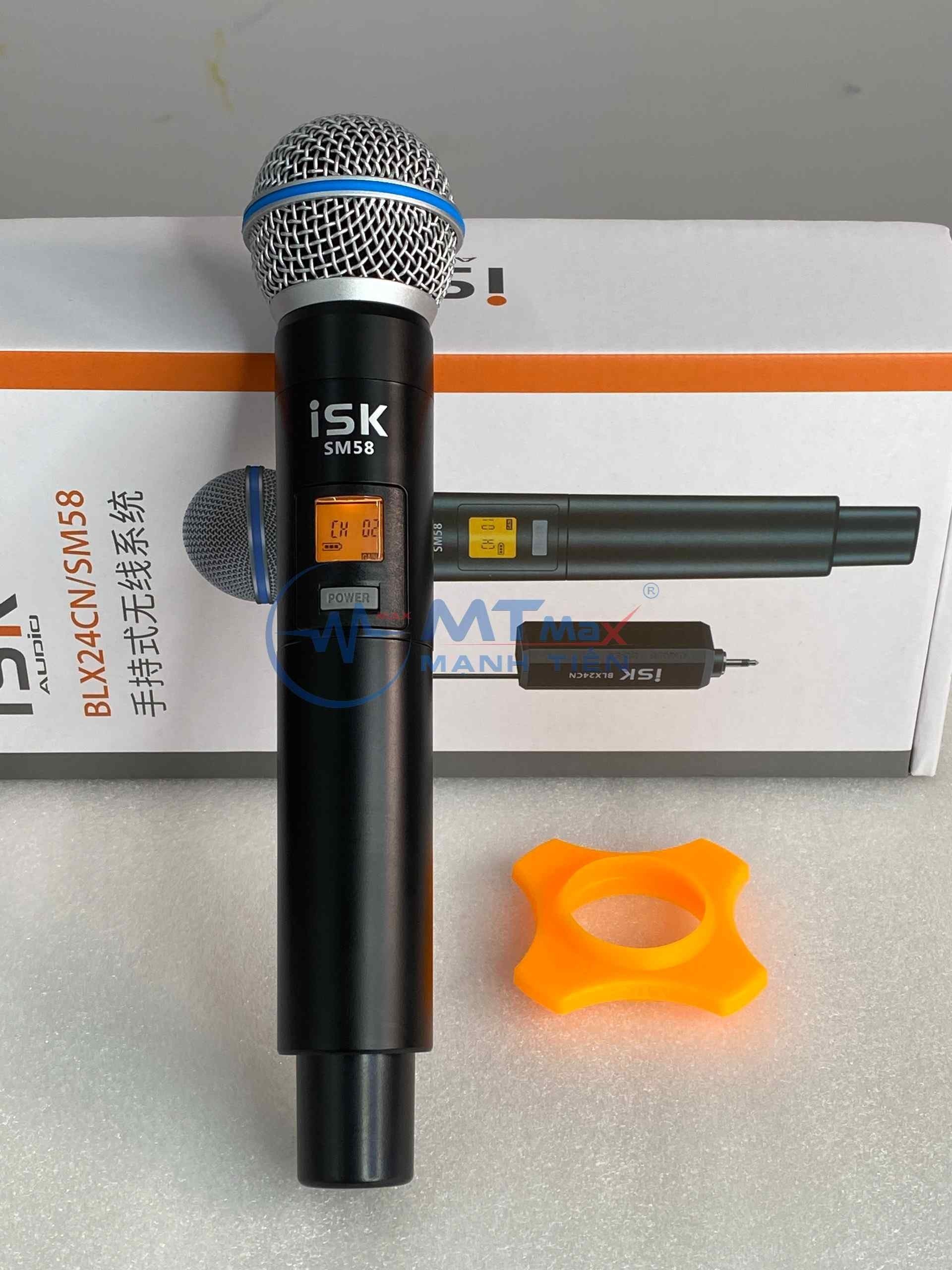 Micro ISK SM58 Không Dây 1 Micro phù hợp hát karaoke gia đình vui chơi hội họp đám tiệc, giá rẻ