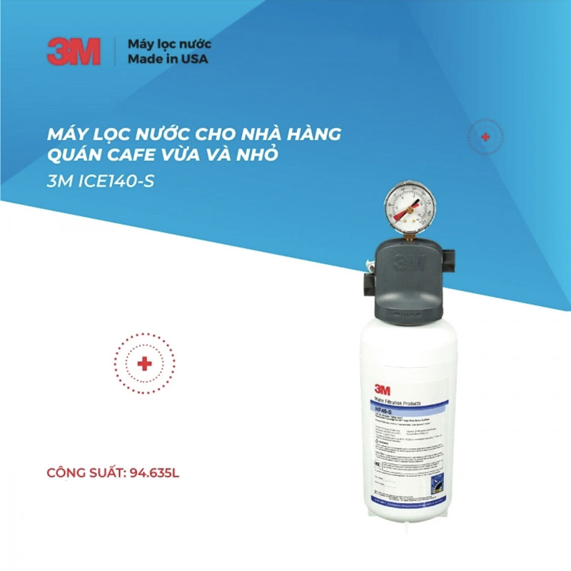 Máy Lọc Nước 3M ICE140-S Dành Cho Gia Đình Văn Phòng Quán Cà Phê Vừa Và Nhỏ HF40-S - Nhập Khẩu Mỹ, Hàng Chính Hãng 3M