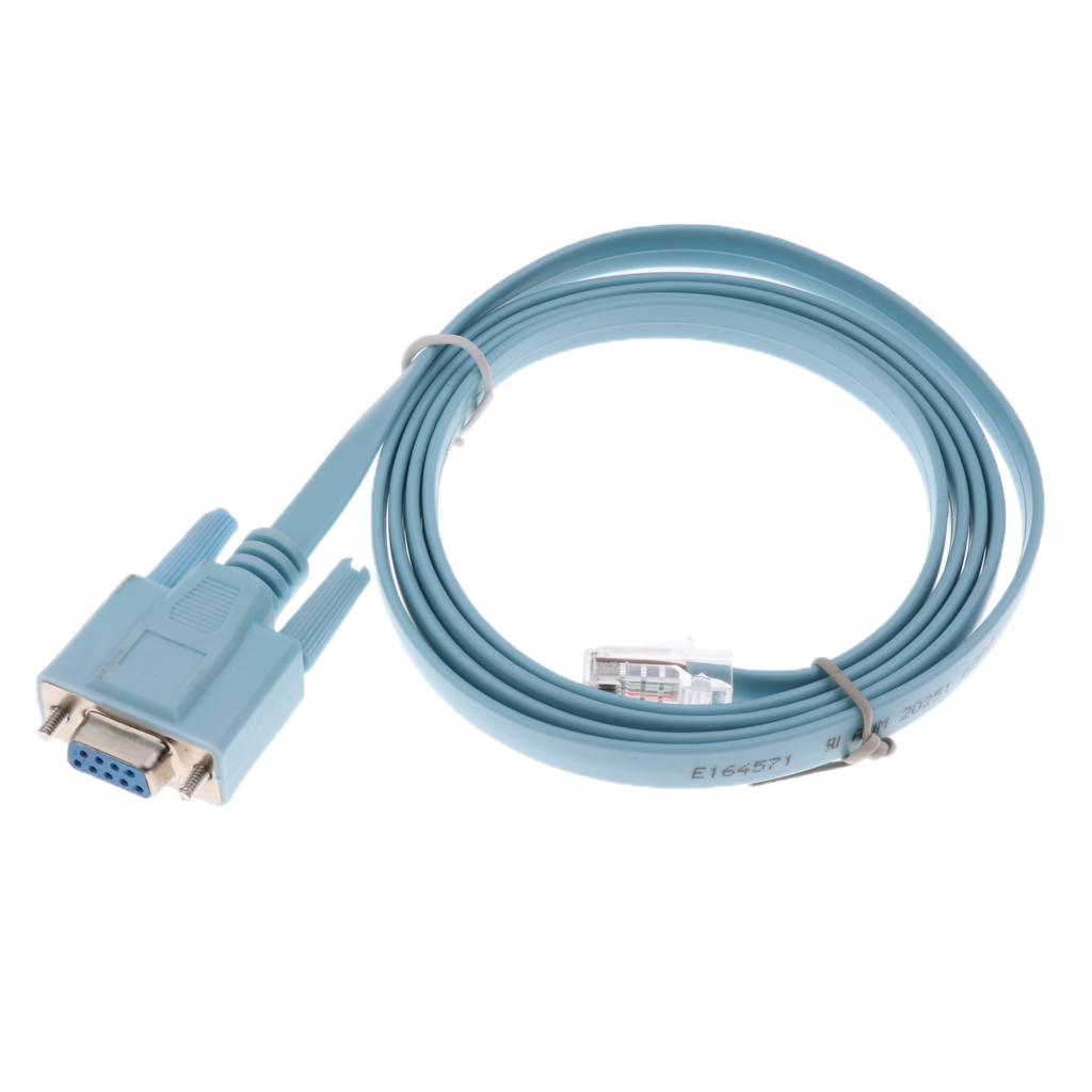 1.8M RJ45 Male to 9 Pin RS232 DB9 Female LAN Router/Printer Console Cable