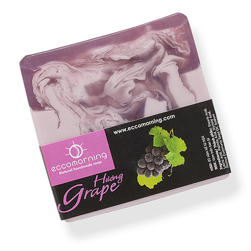 Xà Bông Thiên Nhiên Handmade eccomorning Hình Vuông Hương Nho - Grape Soap