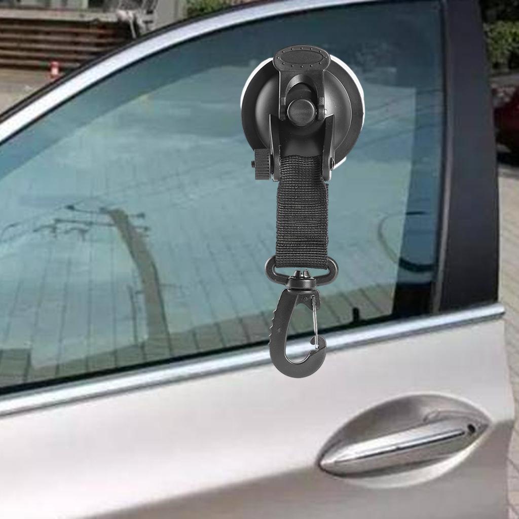 4x Heavy Duty Suction Cup with Securing Hook Travel Luggage Camping