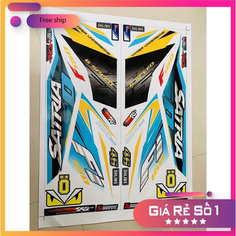 Tem rời dành cho #Satria Fi dán xe trắng