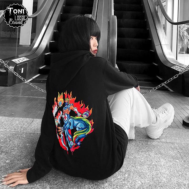 Áo Hoodie Local Brand Unisex NHÂN MÃ Nỉ Bông Form Rộng Full Box