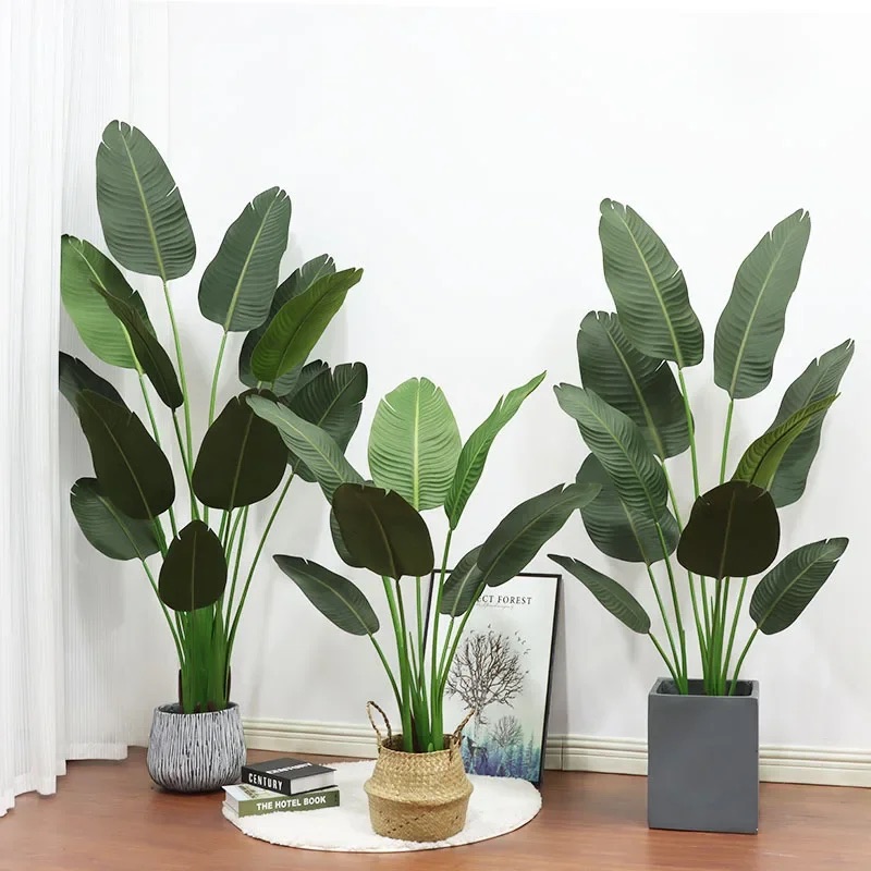 Cây chuối lá nhám xịn giả - Size 180cm - Cây giả, hoa lụa trang trí nhà cửa
