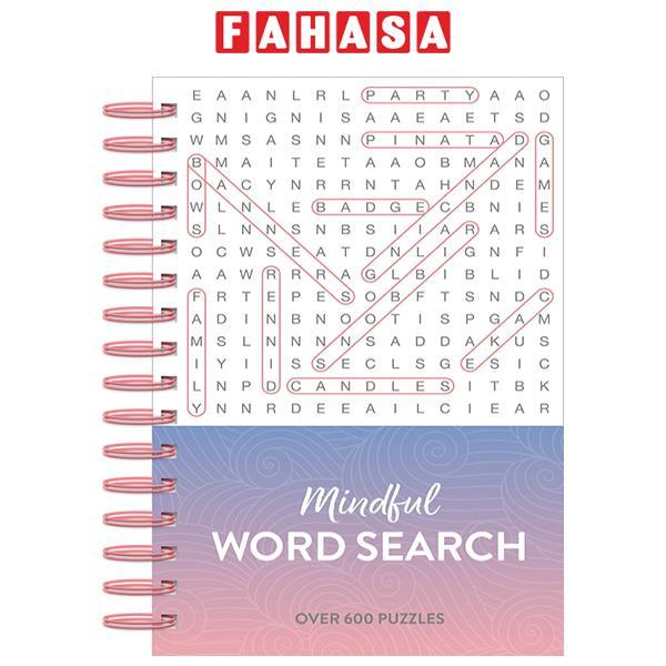 Sách ngoại văn: Mindful 600 Puzzles - Word Search - Pink Ombre