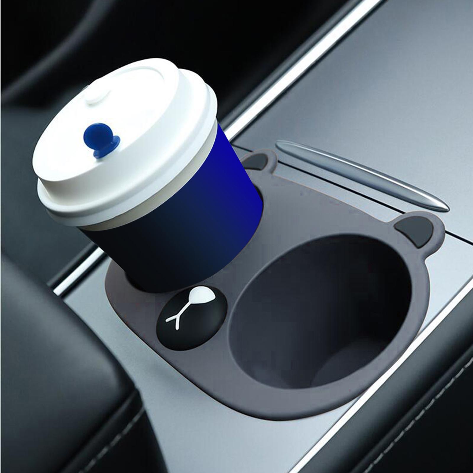 Center Console Cup Holder ,Cup Limiter ,Silicone Interior Parts Easy to Install ,Drink Bottle Stable Water Cup Holder Insert for Y