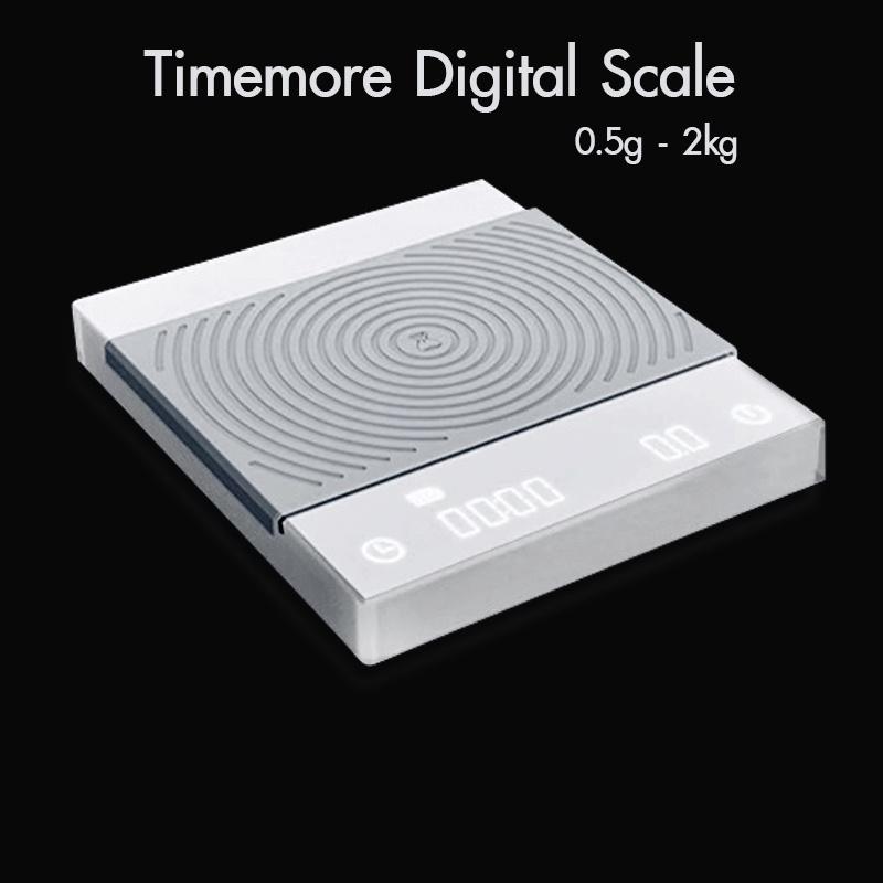 Cân điện tử Timemore Mirror Scales Basic White – Thêm tính năng tự động đếm thời gian