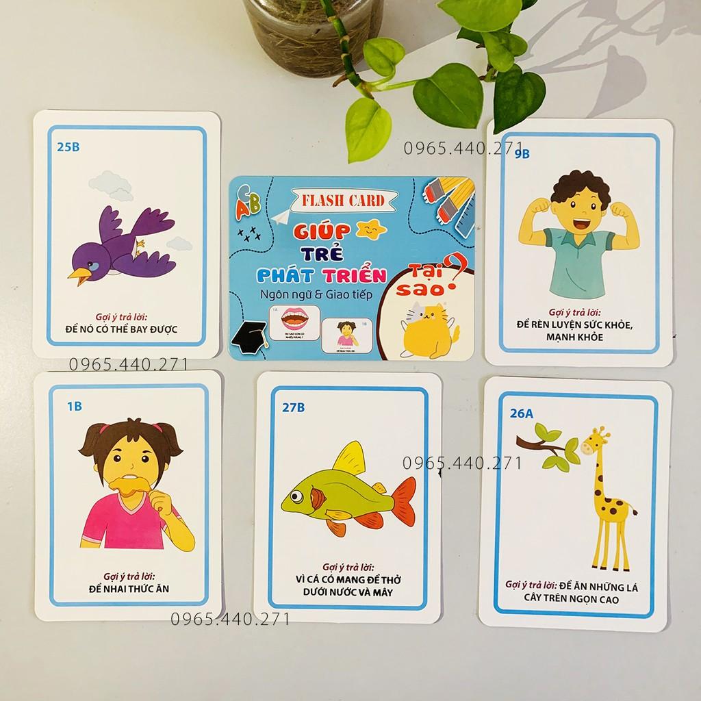 Bộ Flashcard 300 câu hỏi + trả lời giúp trẻ phát triển tư duy ngôn ngữ &amp; giao tiếp: Ai? Cái gì? Ở đâu? Khi nào? Tại sao?