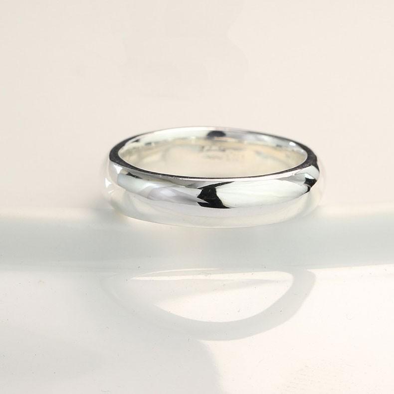 Nhẫn nữ Bạc Quang Thản thiết kế mặt trơn mo không đá chất liệu bạc cao cấp không xi mạ, QTNU63